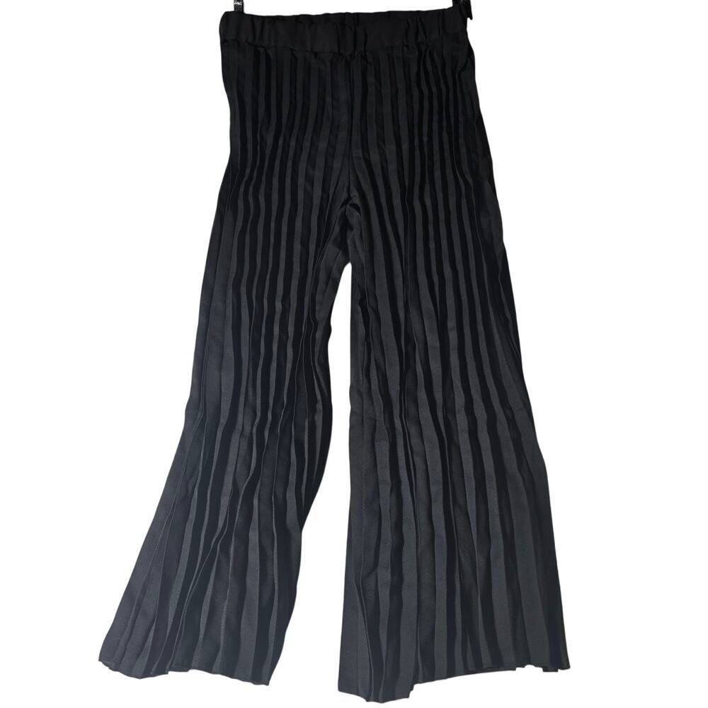 Women's Black Pleated Pants Wide Leg Size XXL